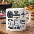 Pilot Coffee Mug, Aviation Gift for Pilots, Airplane Lover Mug, Flight Crew Cup, Airline Captain Aviation Decor