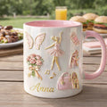 Personalized Ballet Mug, Custom Name Ballerina Coffee Cup, Pink Dance Mug Gift for Girls, Ballet Lover Gift