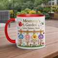 Personalized Mommy’s Garden Mug, Custom Flower Family Coffee Mug, Mother’s Day Gift for Mom Grandma